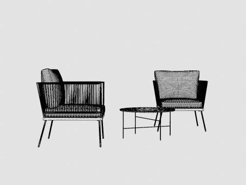 Salerno Cafe Set Model 3D