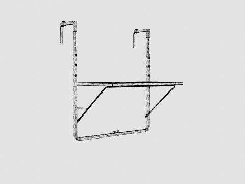 Salisbury Hanging Balcony Table 3D Model