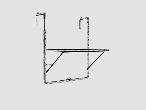 Salisbury Hanging Balcony Table 3D Model