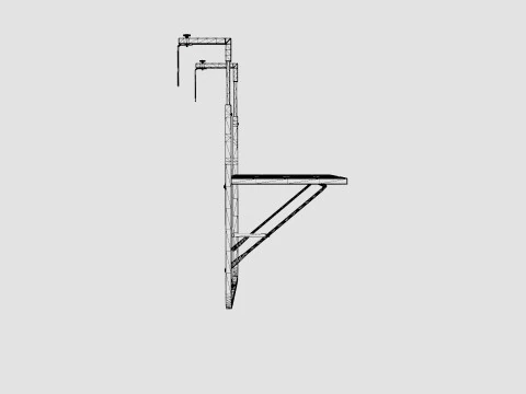 Salisbury Hanging Balcony Table 3D Model