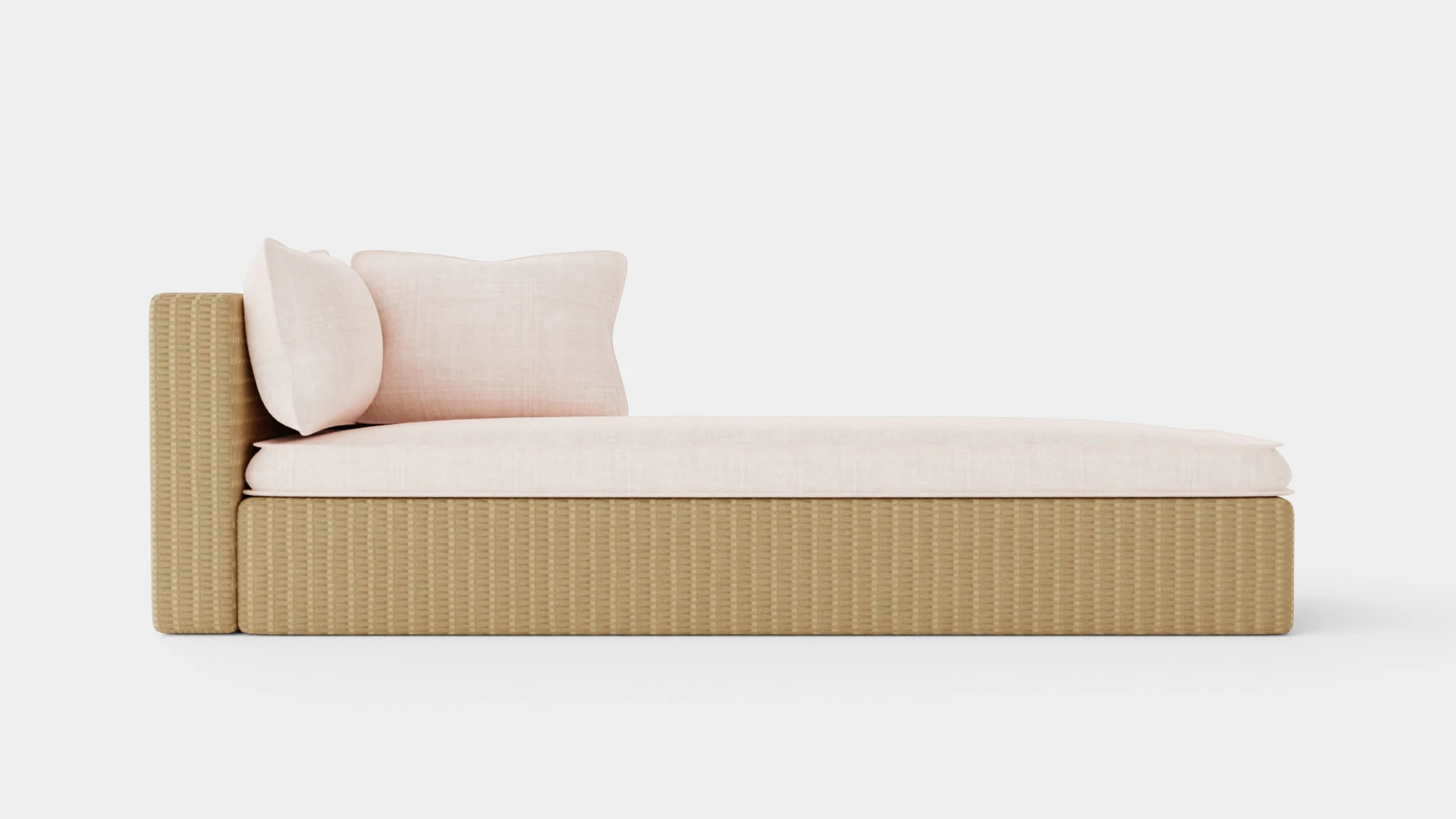 Santorini left chaise lounger 3D Model .c4d .max .obj .3ds .fbx .stl .blend 
