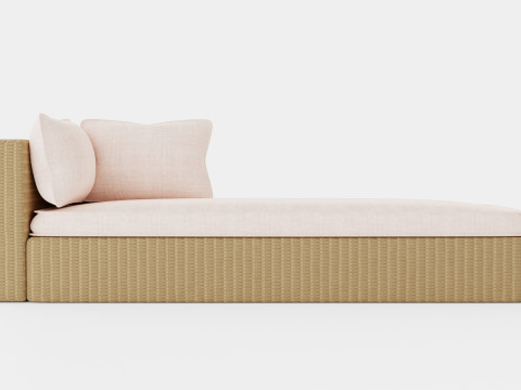 Santorini left chaise lounger 3D Model