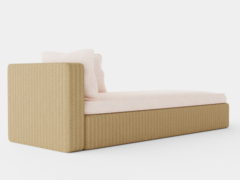 Santorini left chaise lounger 3D Модель