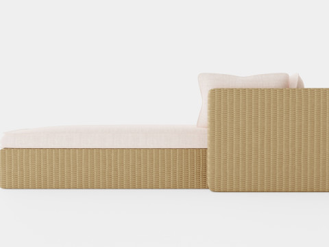 Santorini left chaise lounger 3D Модель