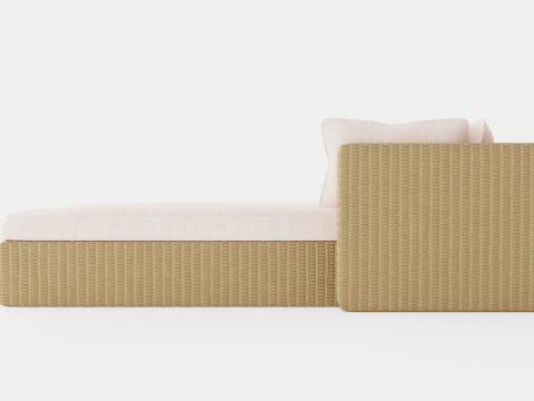 Santorini left chaise lounger 3D Model