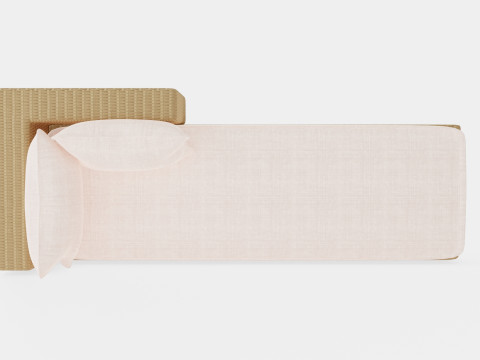 Santorini left chaise lounger 3D Модель