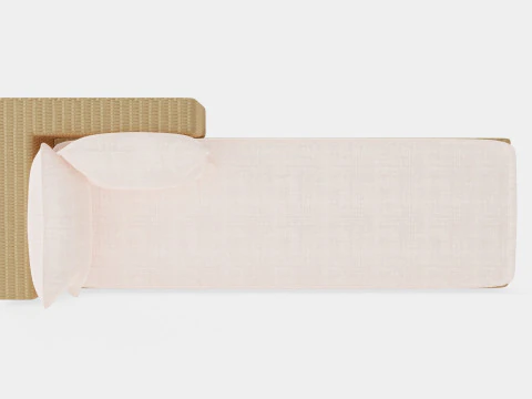 Santorini left chaise lounger 3D Model