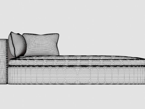 Santorini left chaise lounger 3D Модель
