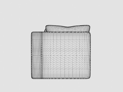 Santorini left chaise lounger 3D Модель