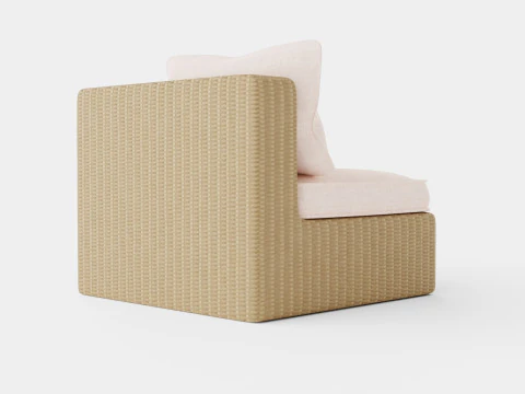 Santorini modular corner chair 3D Model