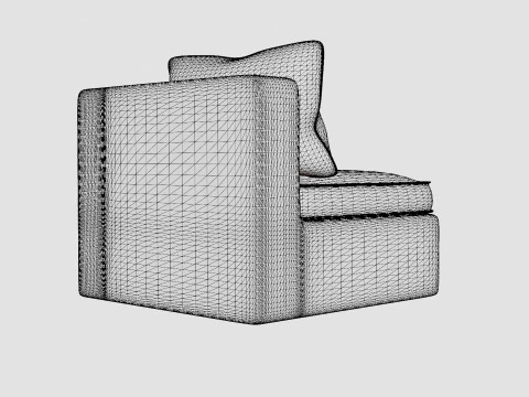 Santorini modular corner chair 3D Model