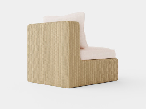 Santorini modular side chair 3D Model