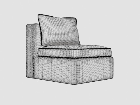Santorini modular side chair 3D Model
