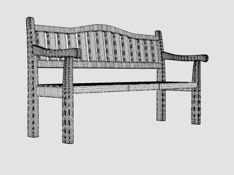 Sara Bench 3D Model