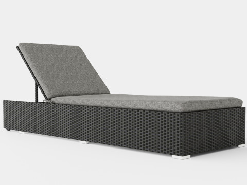 Savona Sunlounger Black and Grey 3D मॉडल