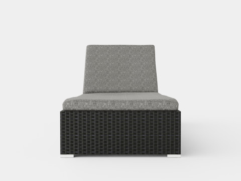 Savona Sunlounger Black and Grey 3D Model