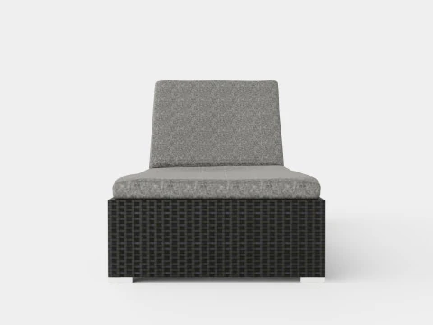 Savona Sunlounger Black and Grey 3D Model