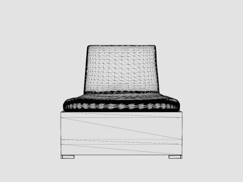 Savona Sunlounger Black and Grey 3D Model