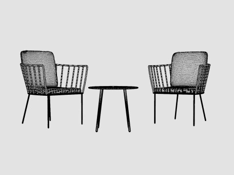 Skagerak Cafe Set 3D Model