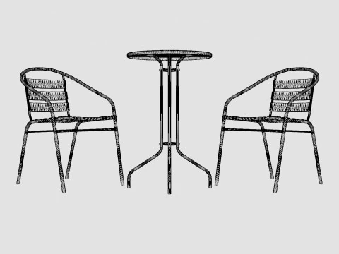 Sofia Cafe Set 3D Model