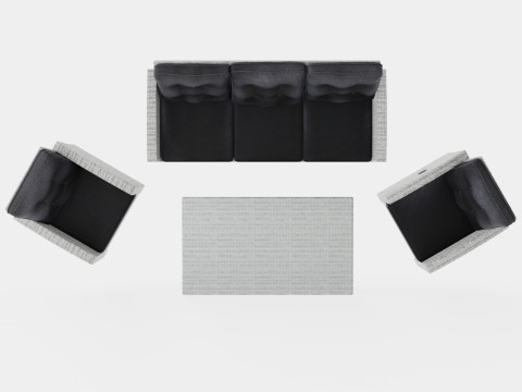 St Petersburg Lounge Set 3D 모델