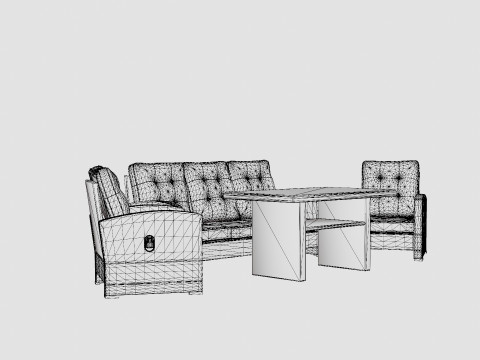 St Petersburg Lounge Set 3D 모델
