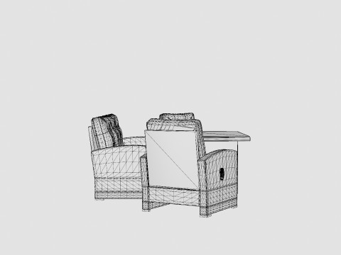 St Petersburg Lounge Set 3D 모델