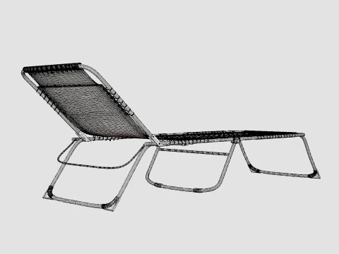 Sunbed Black 3D Model