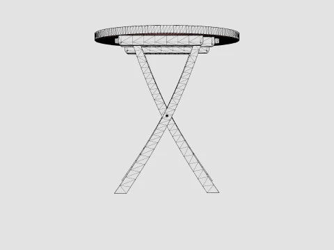 Teak Table 3D Model