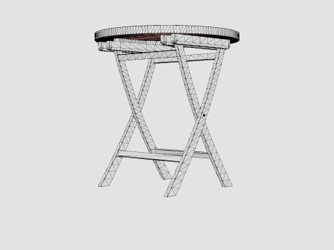 Teak Table Modelo 3D