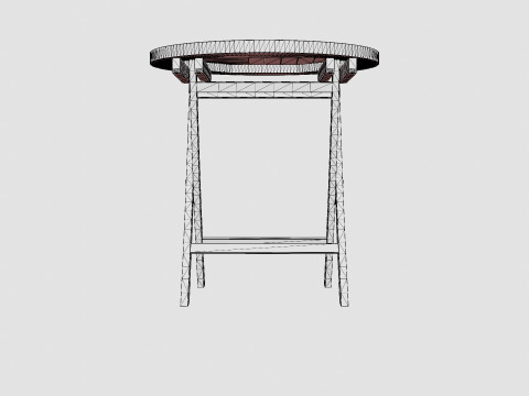 Teak Table Modelo 3D