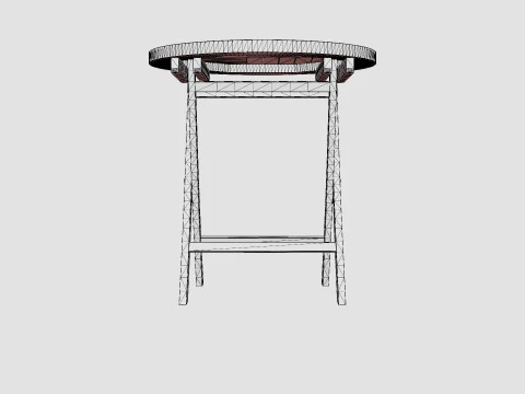 Teak Table 3D Model