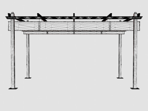 Toscana Pergola 3D Model