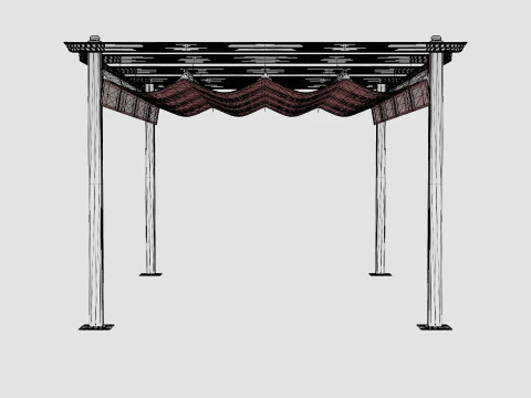 Toscana Pergola 3D Model