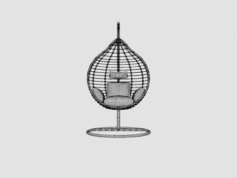 Valencia Hanging Chair Set Modelo 3D