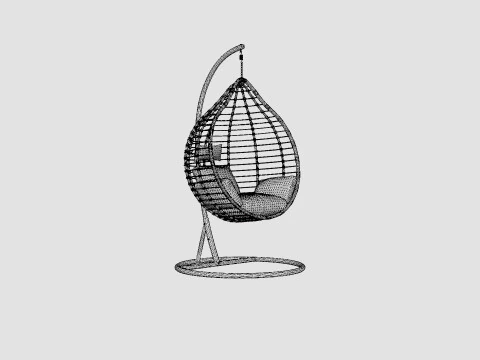 Valencia Hanging Chair Set 3D Model