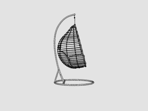 Valencia Hanging Chair Set 3D Model