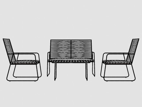 Venezia Sofa Set 3D 模型