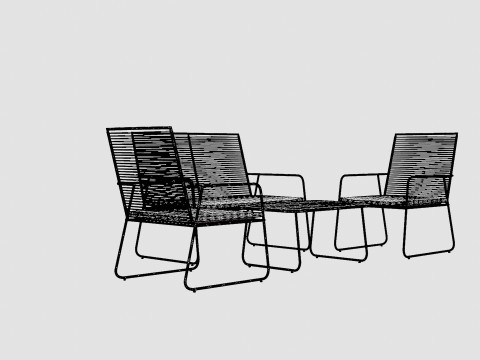 Venezia Sofa Set 3D 模型