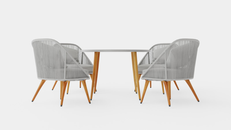 Ystad Dining Set Model 3D .c4d .max .obj .3ds .fbx .stl .blend 