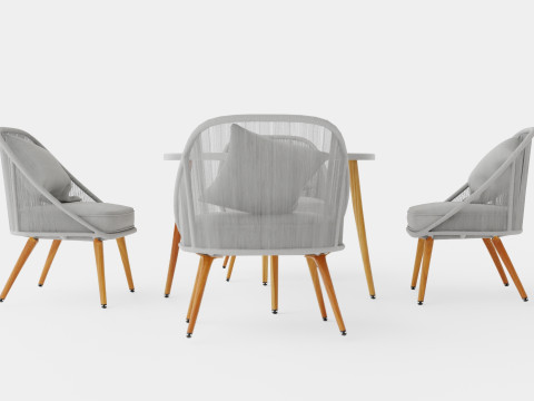 Ystad Dining Set Model 3D