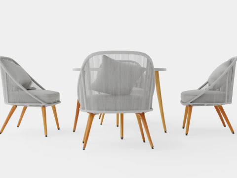 Ystad Dining Set 3D Model