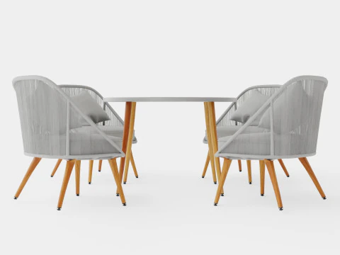 Ystad Dining Set 3D Model