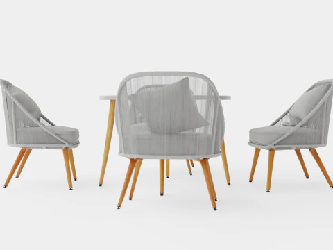 Ystad Dining Set 3D Model