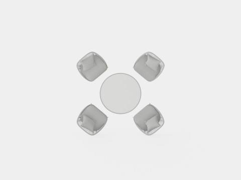 Ystad Dining Set Model 3D