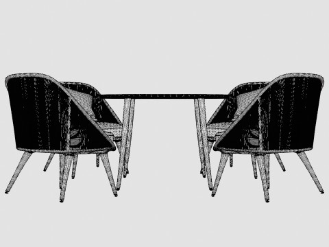 Ystad Dining Set Model 3D