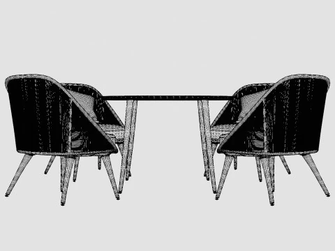 Ystad Dining Set 3D Model