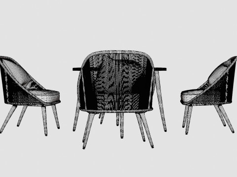 Ystad Dining Set Model 3D