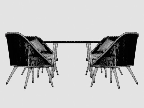 Ystad Dining Set Model 3D