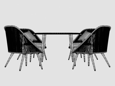 Ystad Dining Set 3D Model